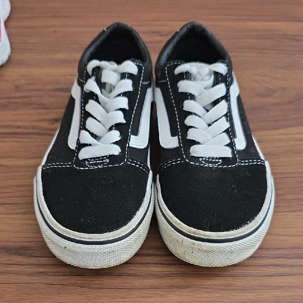 Vans Kids Black and White Sneakers